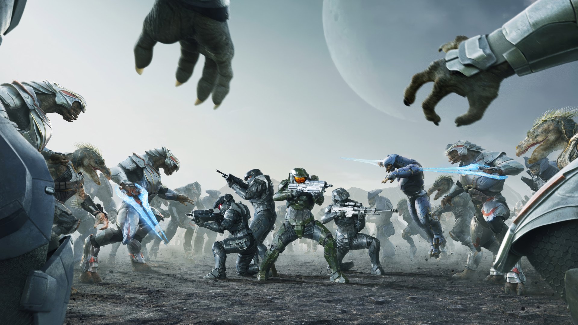 Halo Series Epic Battle Scene HD Wallpaper