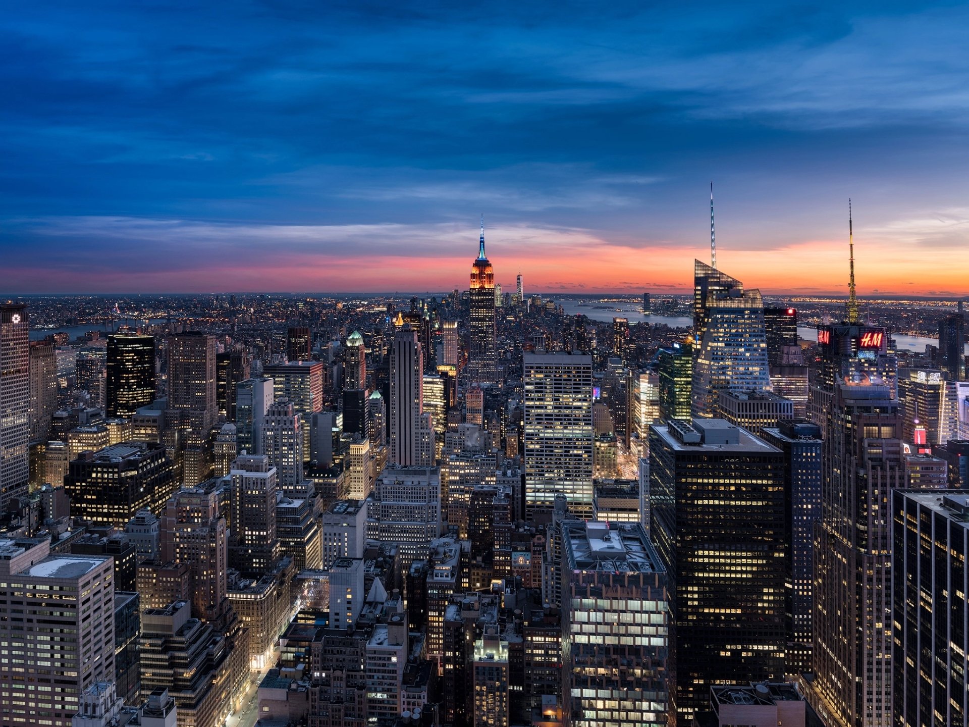 Download Manhattan Cityscape Skyscraper Building USA City Man Made New York HD Wallpaper