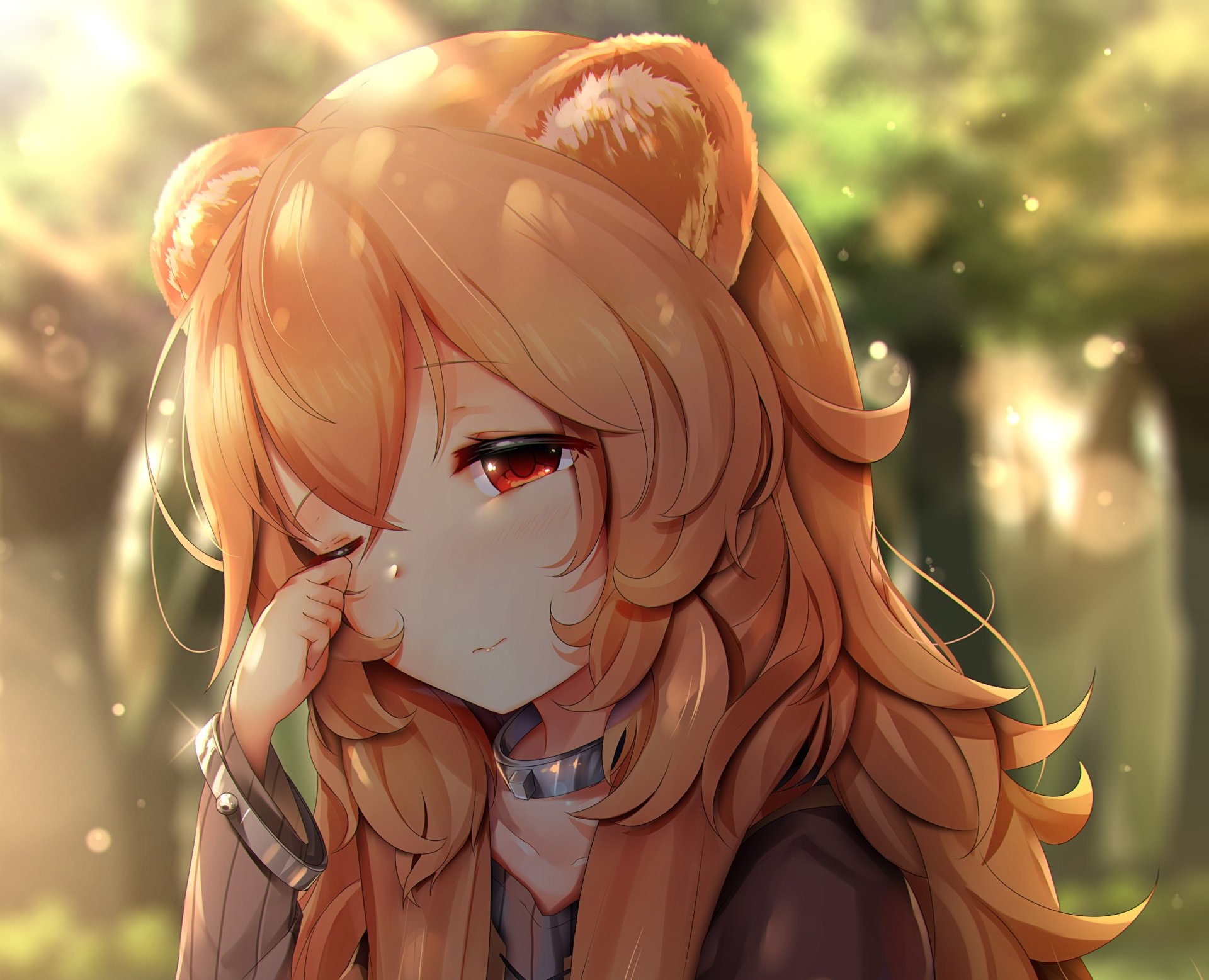 HD desktop wallpaper featuring Raphtalia from The Rising of the Shield Hero anime, with a serene background and warm lighting.