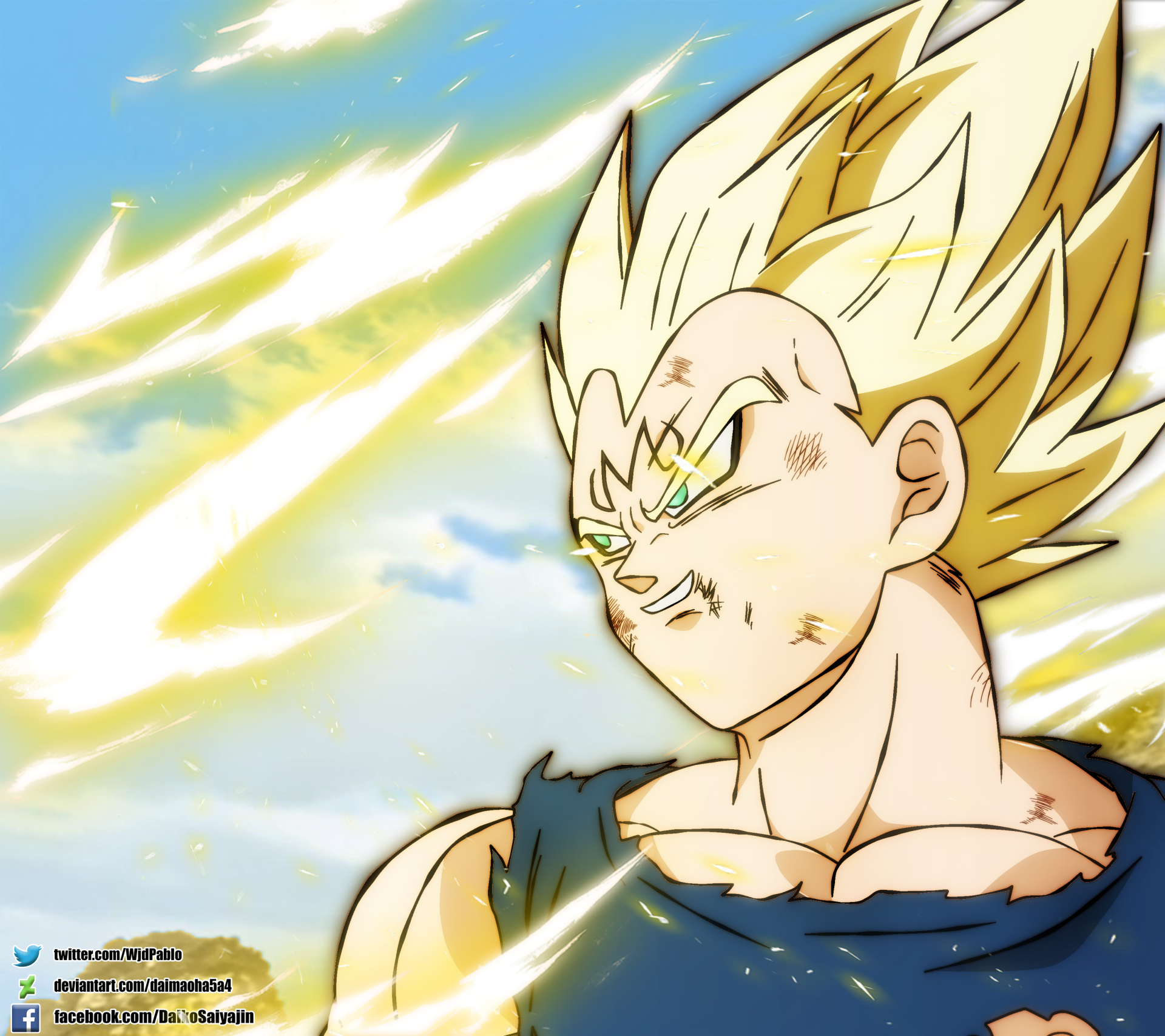 Download Vegeta (Dragon Ball) Anime Dragon Ball Z Majin Vegeta Super Saiyan 2 HD Wallpaper by Pablo Riquelme