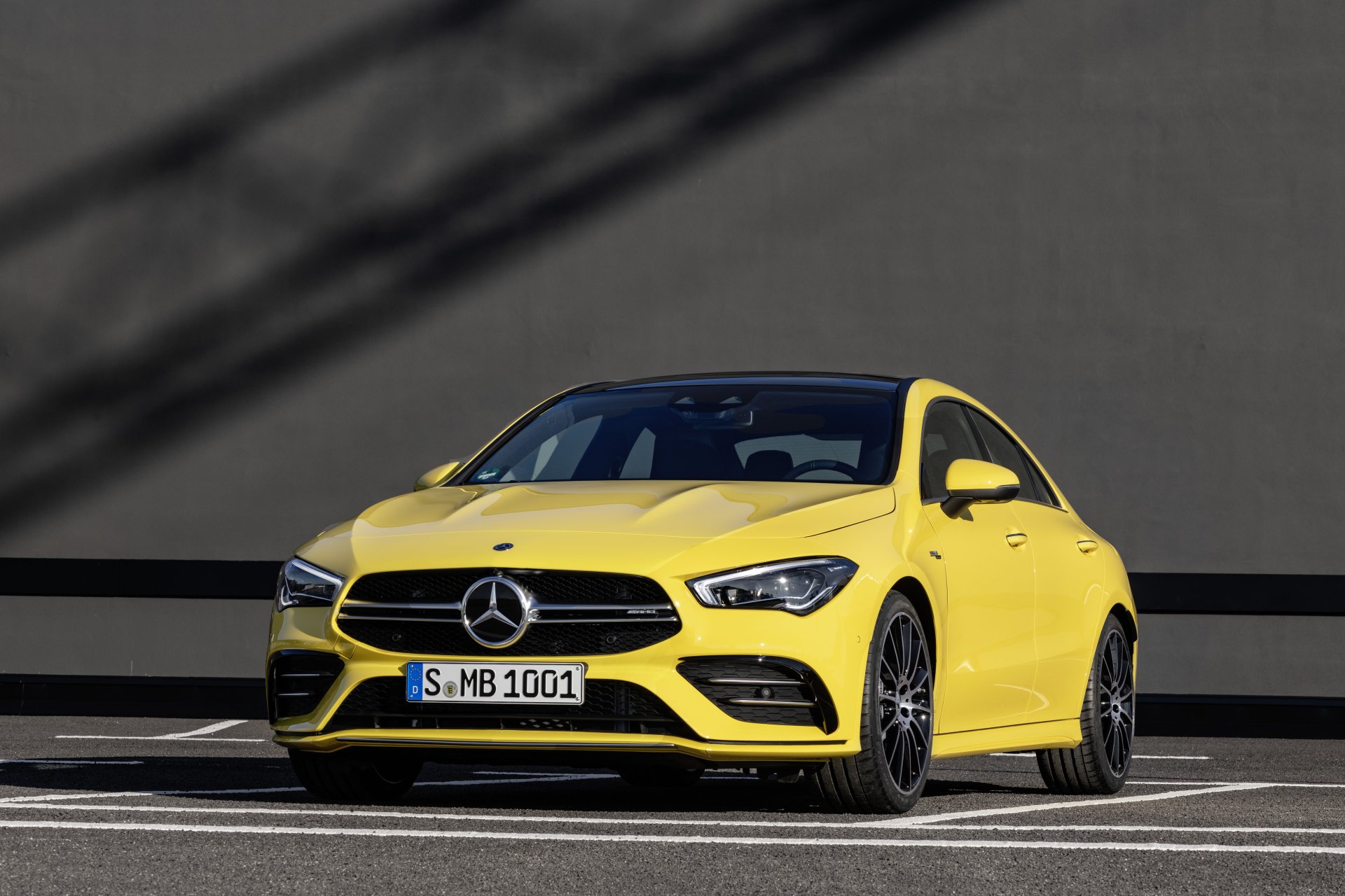 Download Yellow Car Car Mercedes-Benz Vehicle Mercedes-Benz CLA-Class 8k Ultra HD Wallpaper