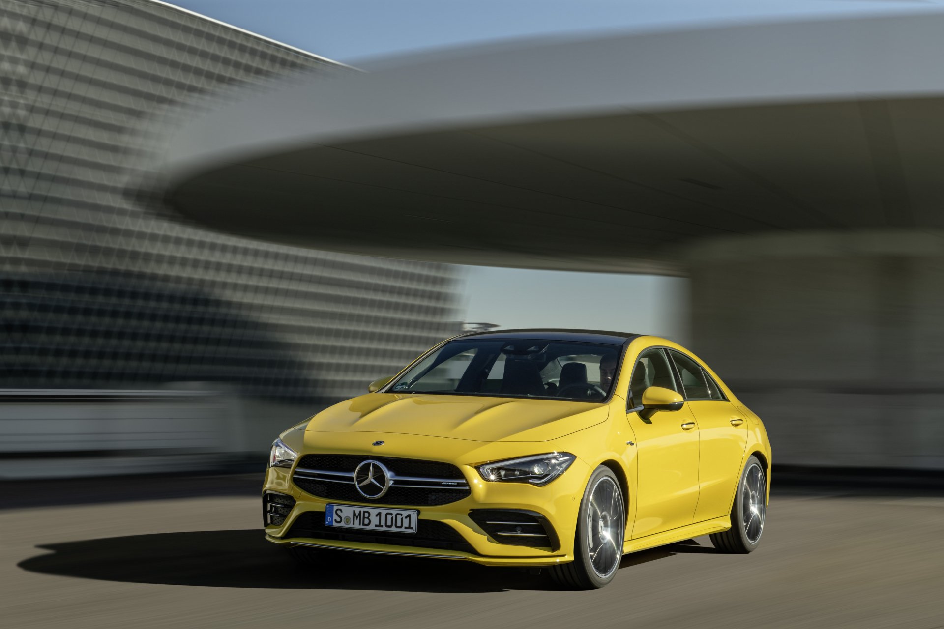 Download Yellow Car Car Mercedes-Benz Vehicle Mercedes-Benz CLA-Class 8k Ultra HD Wallpaper