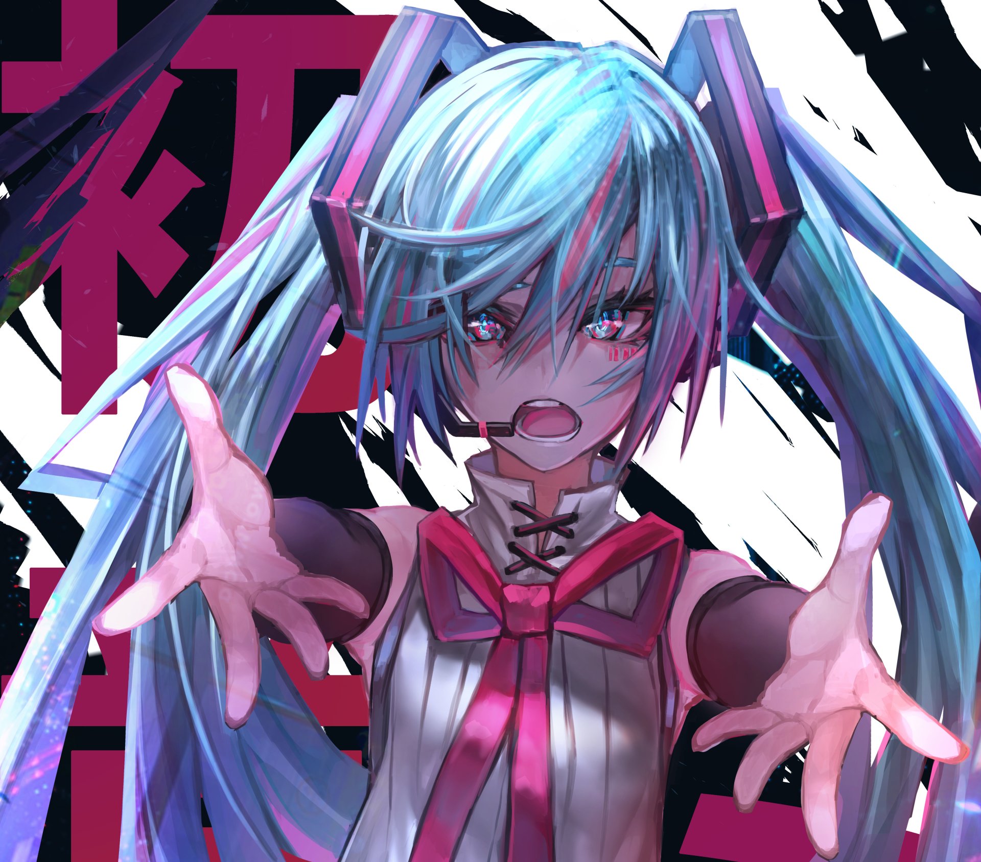 Hatsune Miku 4K Ultra HD Anime Vocaloid Power Pose Wallpaper ...