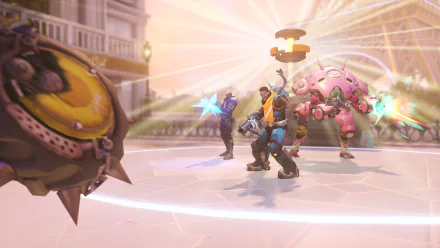 Soldier: 76 (Overwatch) D.Va (Overwatch) Baptiste (Overwatch) video game Overwatch HD Desktop Wallpaper | Background Image