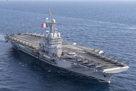 warship aircraft carrier military French Aircraft Carrier Charles De Gaulle (R91) HD Desktop Wallpaper | Background Image