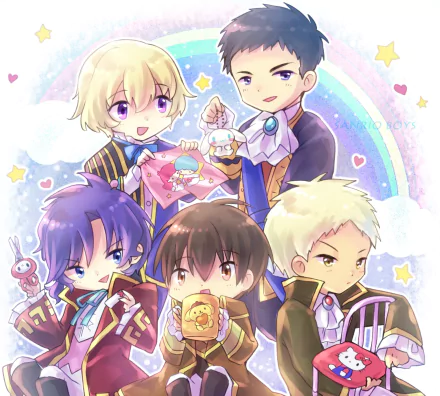 Seiichiro Minamoto Ryou Nishimiya Shunsuke Yoshino Yuu Mizuno Kouta Hasegawa Anime Sanrio Boys HD Desktop Wallpaper | Background Image