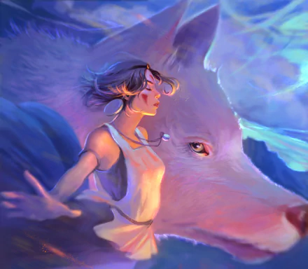 Anime Princess Mononoke HD Desktop Wallpaper | Background Image