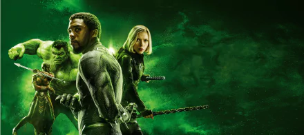 Danai Gurira Chadwick Boseman Scarlett Johansson Mark Ruffalo Black Widow Hulk Okoye (Marvel Comics) Black Panther (Marvel Comics) movie Avengers: Infinity War HD Desktop Wallpaper | Background Image