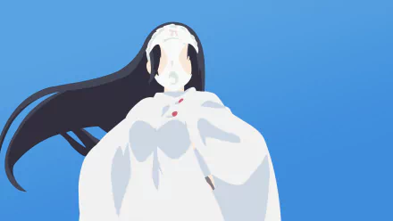 HD anime desktop wallpaper featuring Ayame Kajou from Shimoneta against a clear blue sky background.