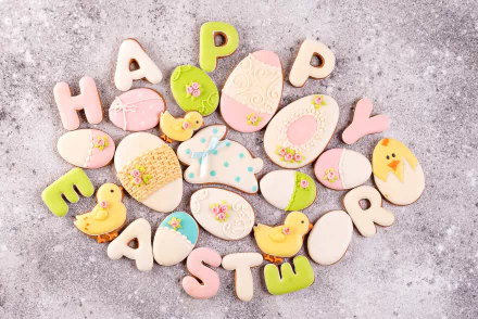 cookie Happy Easter holiday Easter HD Desktop Wallpaper | Background Image