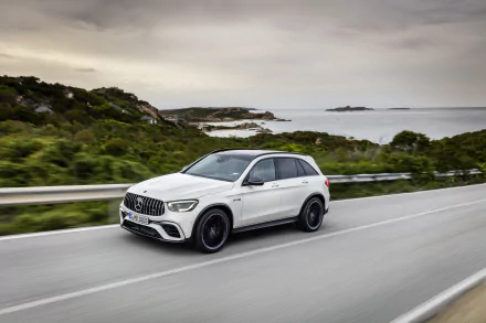 SUV white car car Mercedes-Benz GLC-Class Mercedes-AMG vehicle Mercedes-AMG GLC 63 S HD Desktop Wallpaper | Background Image