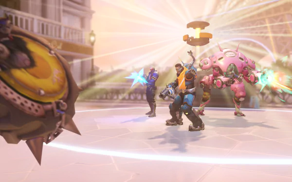 Soldier: 76 (Overwatch) D.Va (Overwatch) Baptiste (Overwatch) video game Overwatch HD Desktop Wallpaper | Background Image