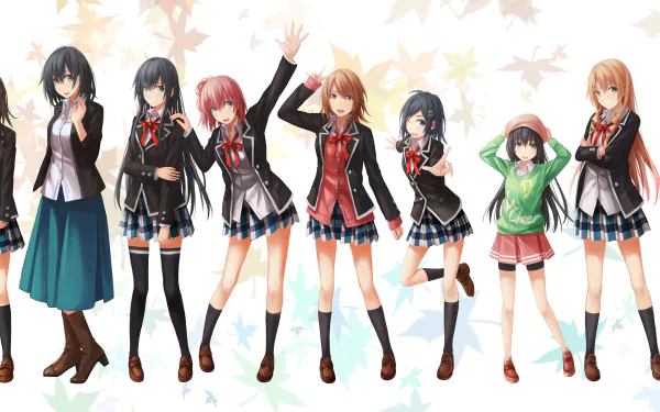 Haruno Yukinoshita Rumi Tsurumi Meguri Shiromeguri Saki Kawasaki Yumiko Miura Komachi Hikigaya Shizuka Hiratsuka Ebina Hina Iroha Isshiki Yukino Yukinoshita Yui Yuigahama Anime My Teen Romantic Comedy SNAFU HD Desktop Wallpaper | Background Image