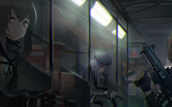 UMP9 (Girls Frontline) UMP45 (Girls Frontline) HK416 (Girls Frontline) G11 (Girls Frontline) video game Girls Frontline HD Desktop Wallpaper | Background Image