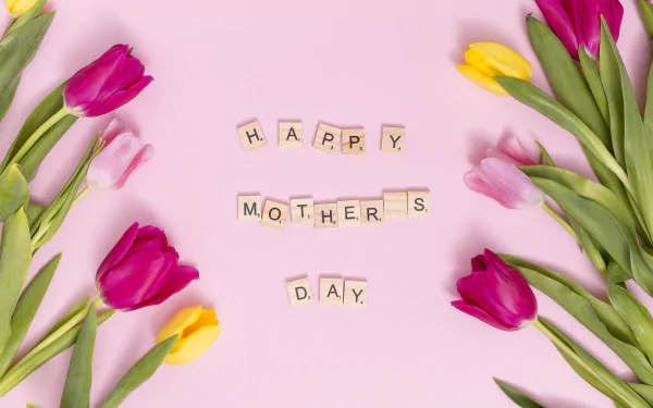 flower tulip Happy Mother's Day holiday Mother's Day HD Desktop Wallpaper | Background Image
