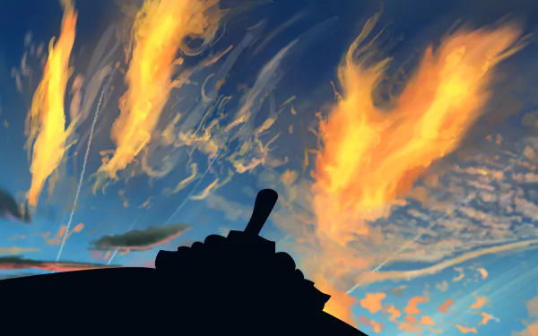 sunrise cannon fire Anime sky Sky Anime HD Desktop Wallpaper | Background Image