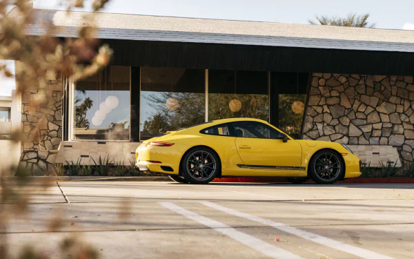 yellow car car Porsche Porsche 911 Porsche 911 Carrera vehicle Porsche 911 Carrera T HD Desktop Wallpaper | Background Image