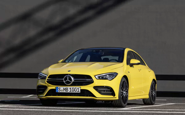 yellow car car Mercedes-Benz vehicle Mercedes-Benz CLA-Class HD Desktop Wallpaper | Background Image