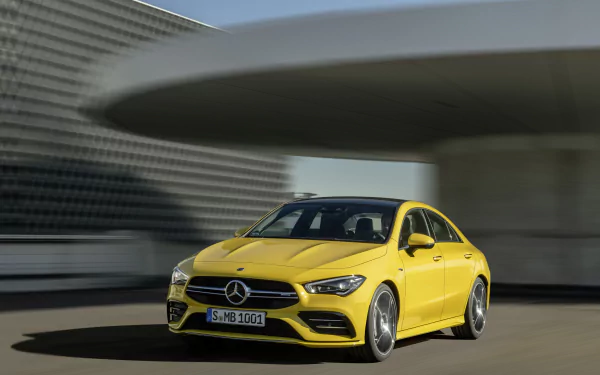 yellow car car Mercedes-Benz vehicle Mercedes-Benz CLA-Class HD Desktop Wallpaper | Background Image