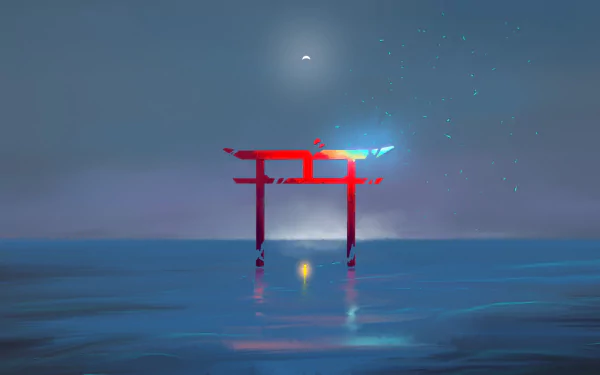 Anime shrine HD Desktop Wallpaper | Background Image