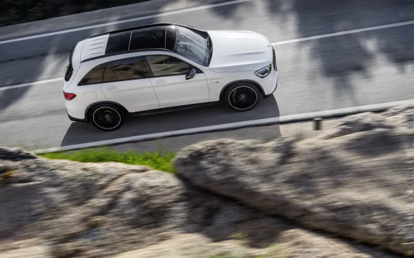 SUV white car car Mercedes-Benz GLC-Class Mercedes-AMG vehicle Mercedes-AMG GLC 63 S HD Desktop Wallpaper | Background Image