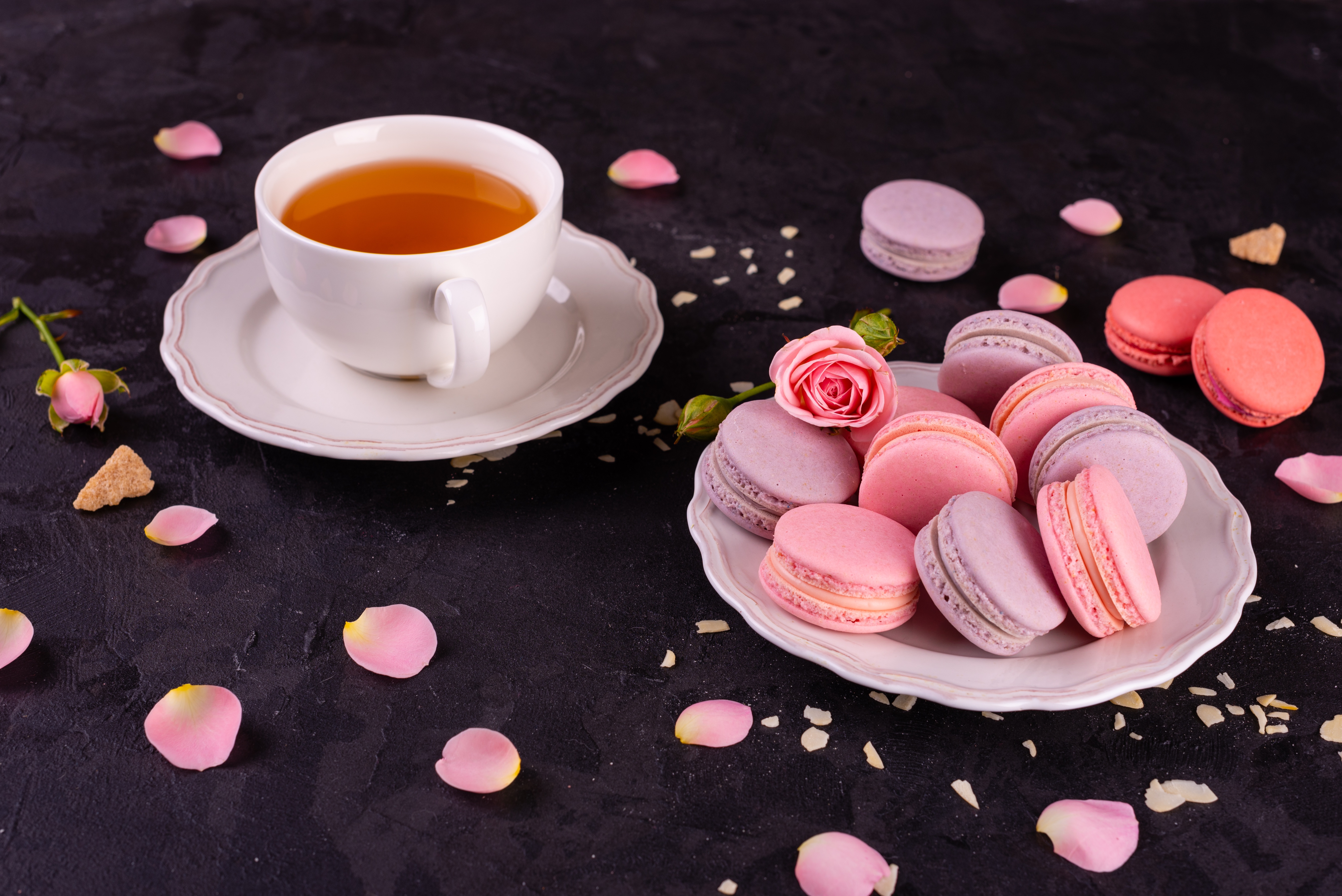 Download Sweets Still Life Cup Tea Food Macaron K Ultra Hd Wallpaper