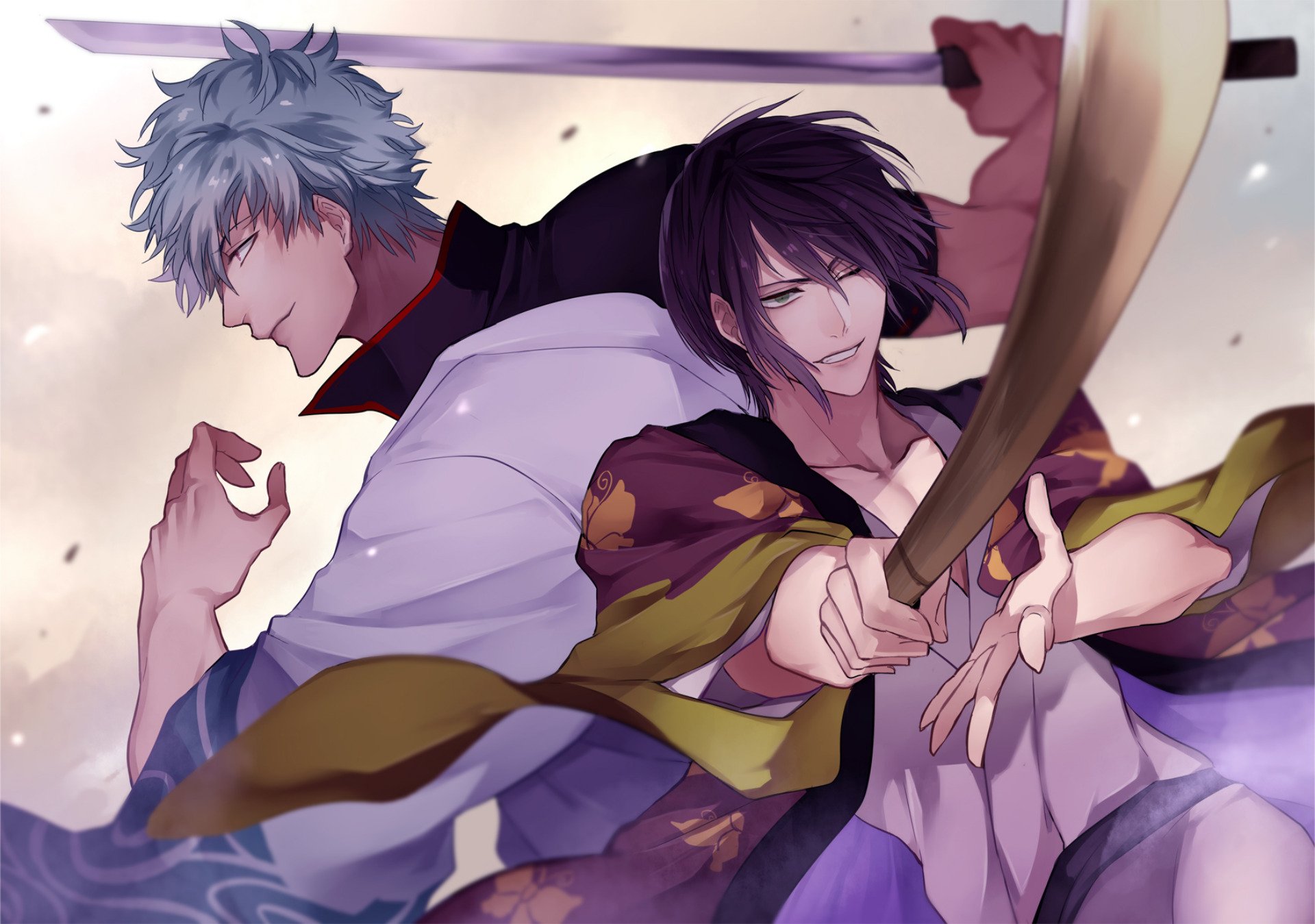 Download Shinsuke Takasugi Gintoki Sakata Anime Gintama HD Wallpaper by 北ヶ丘アド