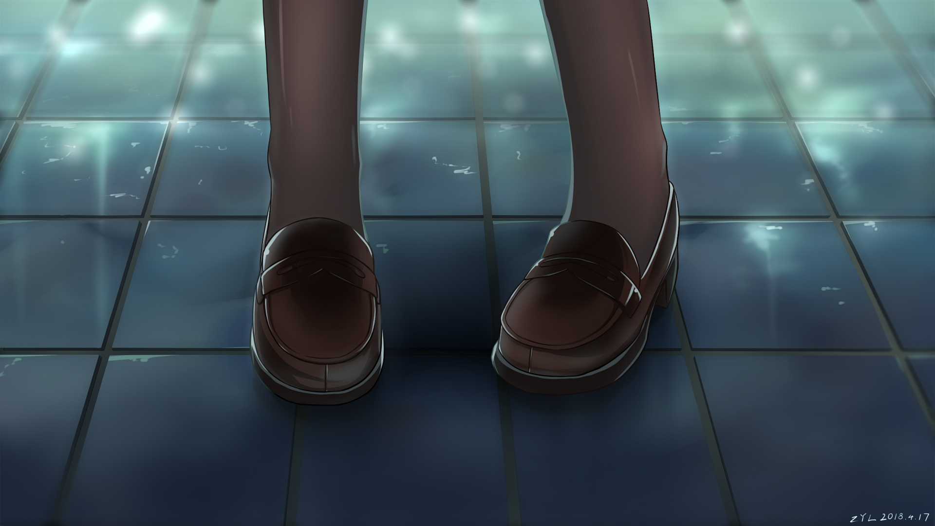 Download Floor Shoe Anime Original 4k Ultra HD Wallpaper by Zou