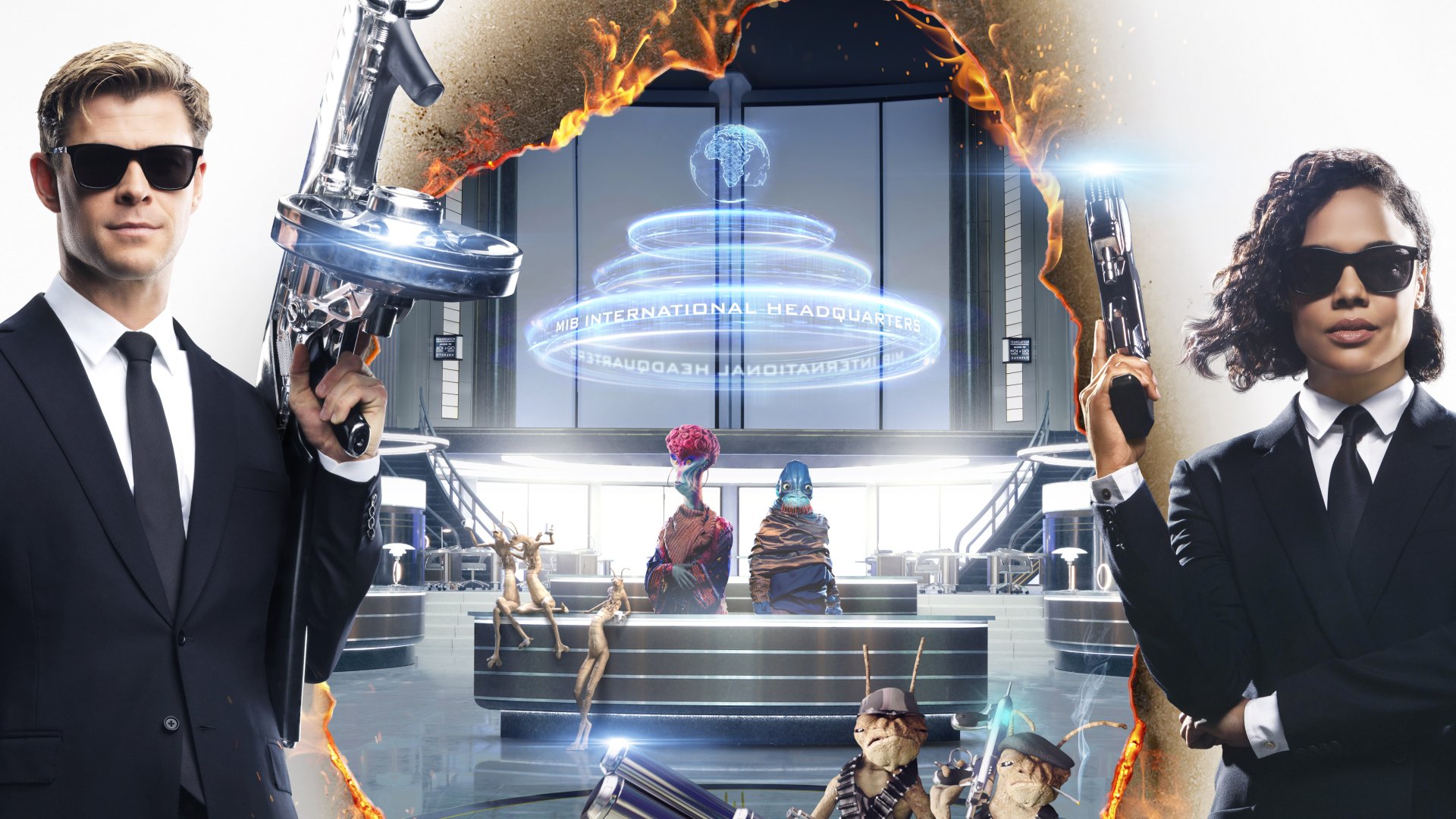 Download Tessa Thompson Chris Hemsworth Movie Men In Black: International 4k Ultra HD Wallpaper