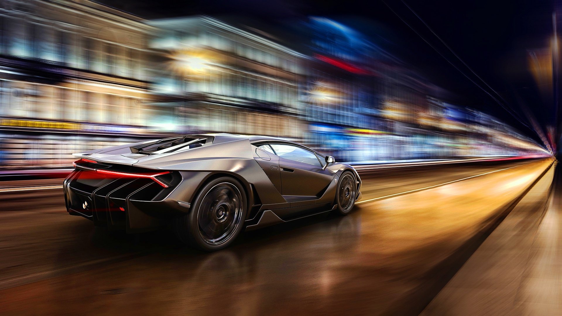 Download Silver Car Motion Blur Supercar Car Lamborghini Vehicle Lamborghini Centenario HD Wallpaper by Vahid Montazeri