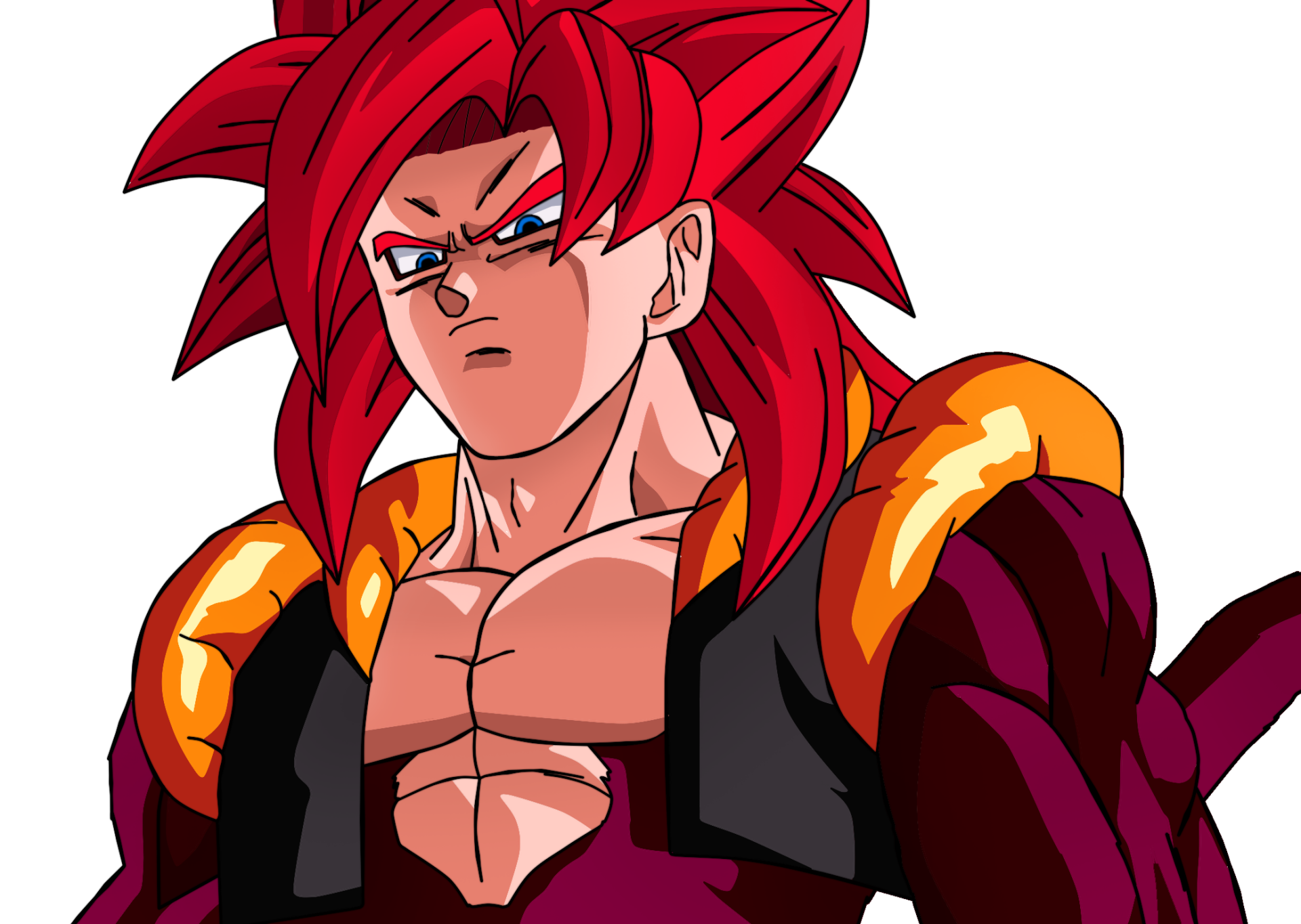 Gogeta SSJ4 4 (Dokkan/Original Palette) by SSJROSE890 on DeviantArt, gogeta  ssj 4 png