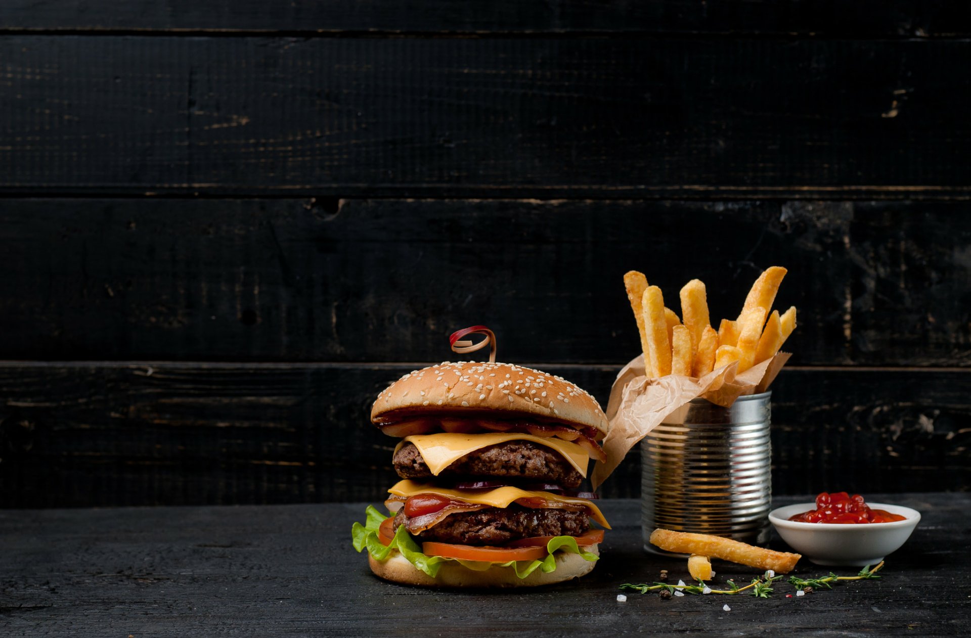 Download French Fries Still Life Food Burger HD Wallpaper by Dmitry Matasoff