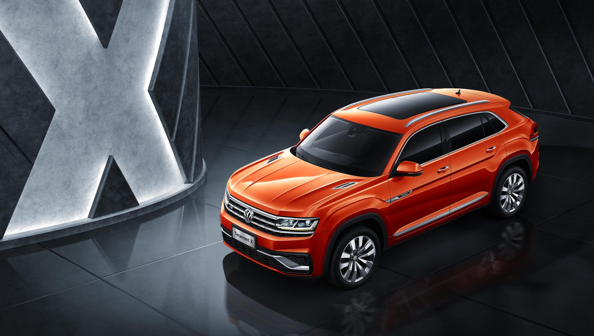 Download SUV Orange Car Volkswagen Car Vehicle Volkswagen Atlas 4k Ultra HD Wallpaper