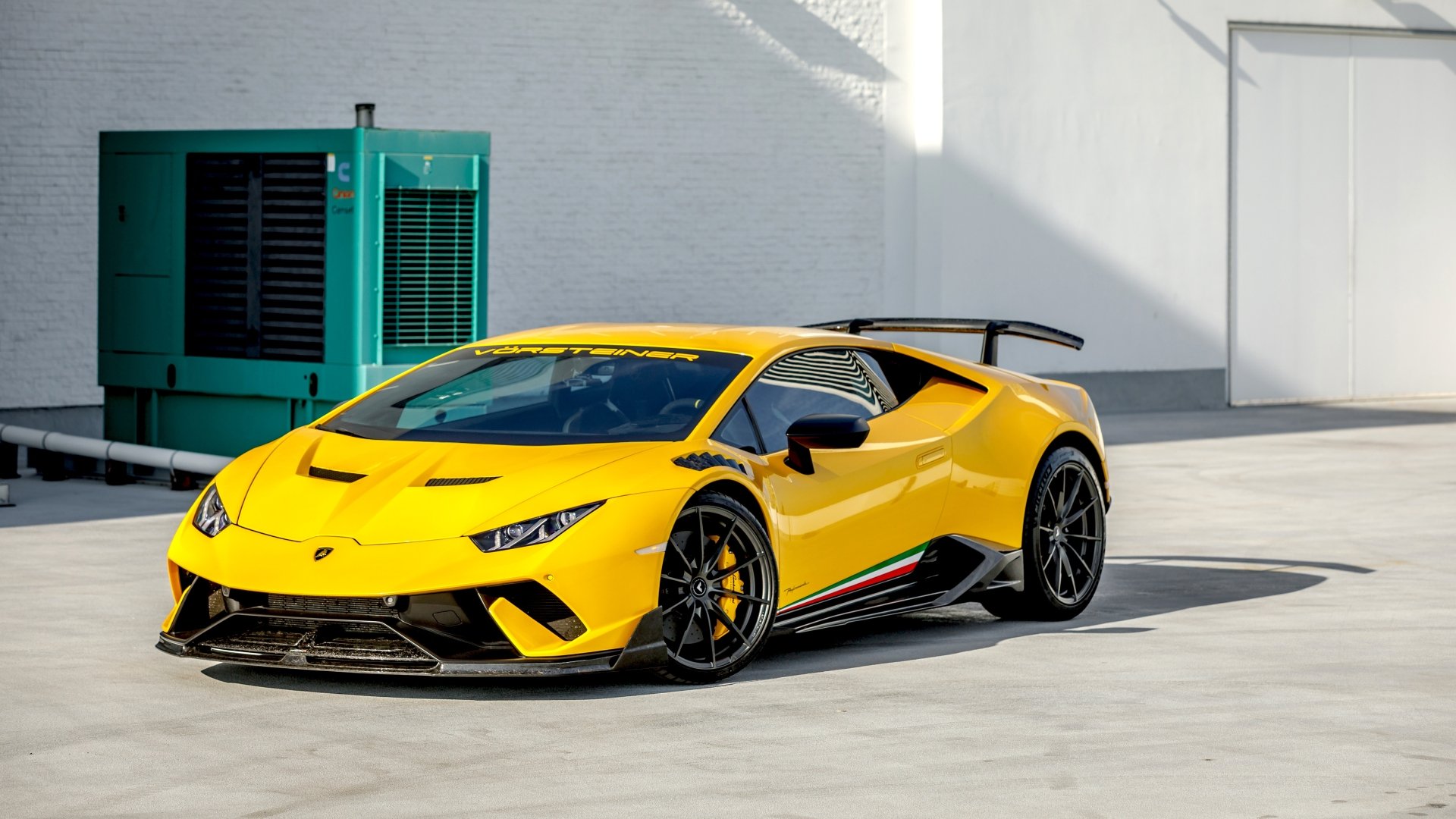 Download Supercar Yellow Car Car Lamborghini Vehicle Lamborghini Huracan Performante 4k Ultra HD Wallpaper