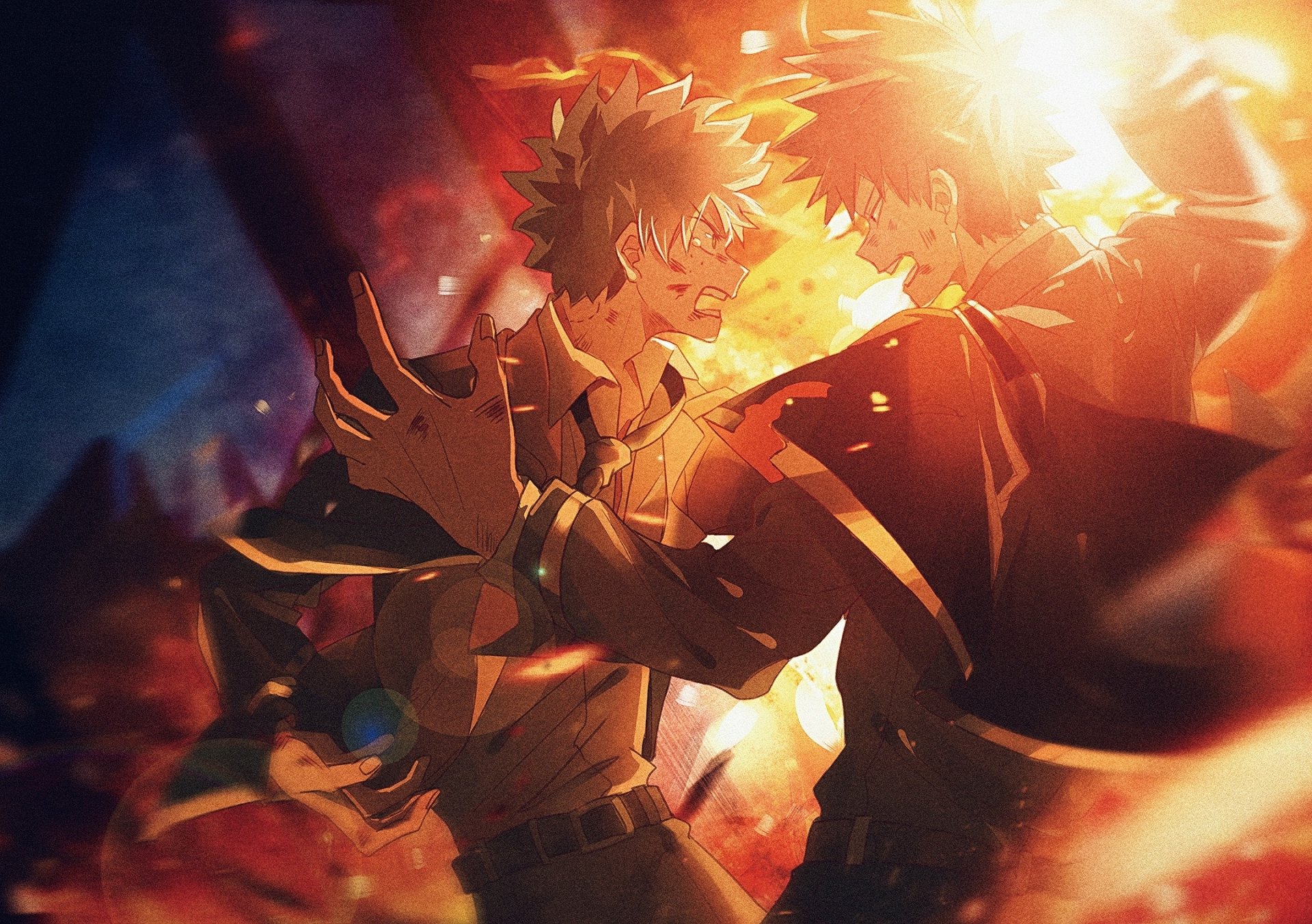 Download Katsuki Bakugou Izuku Midoriya Anime My Hero Academia HD Wallpaper by 板烧鸡腿堡
