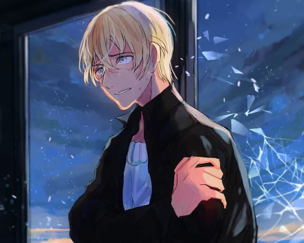 blue eyes blonde Rei Furuya Anime Detective Conan HD Desktop Wallpaper | Background Image