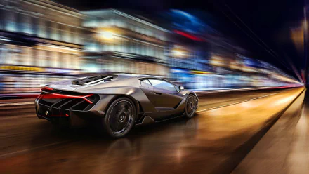 silver car motion blur supercar car Lamborghini vehicle Lamborghini Centenario HD Desktop Wallpaper | Background Image