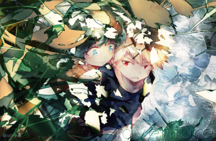 Katsuki Bakugou Izuku Midoriya Anime My Hero Academia HD Desktop Wallpaper | Background Image