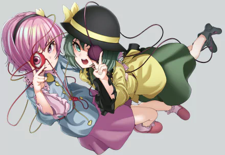 Koishi Komeiji Satori Komeiji Anime Touhou HD Desktop Wallpaper | Background Image