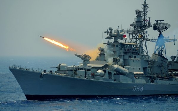 Military Indian Navy Warships INS Ranvir Warship Destroyer HD Wallpaper | Background Image