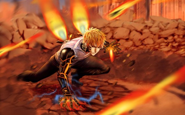 Anime One-Punch Man Genos Cyborg Blonde HD Wallpaper | Background Image