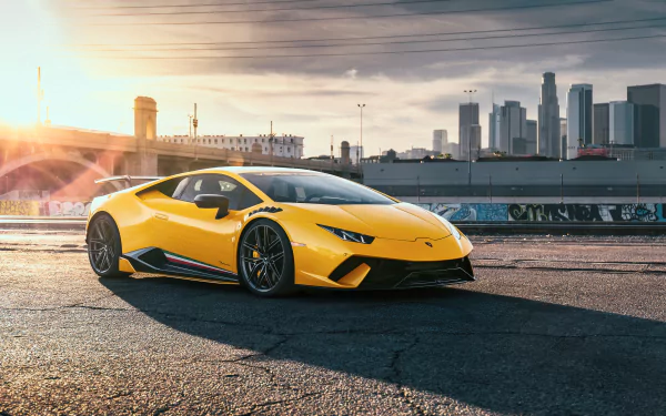supercar yellow car car Lamborghini vehicle Lamborghini Huracan Performante HD Desktop Wallpaper | Background Image
