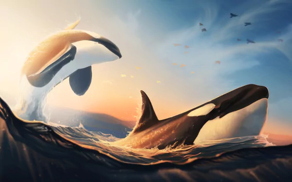 sea life Animal orca HD Desktop Wallpaper | Background Image