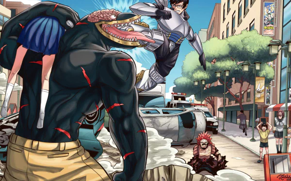 Nomu (My Hero Academia) Eijiro Kirishima Tenya Iida Anime My Hero Academia HD Desktop Wallpaper | Background Image