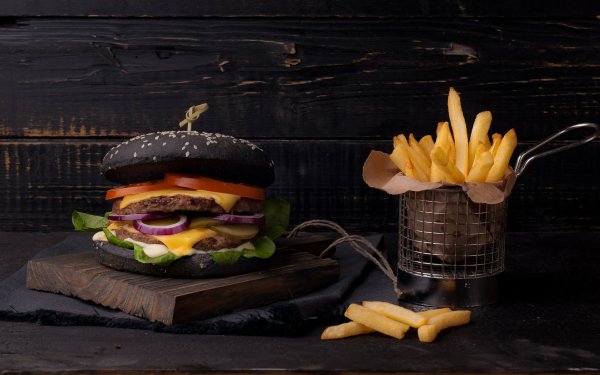 Food Burger Still Life French Fries HD Wallpaper | Background Image