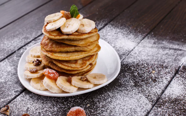 breakfast banana food pancake HD Desktop Wallpaper | Background Image