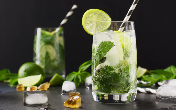 still life mojito mint drink glass food cocktail HD Desktop Wallpaper | Background Image