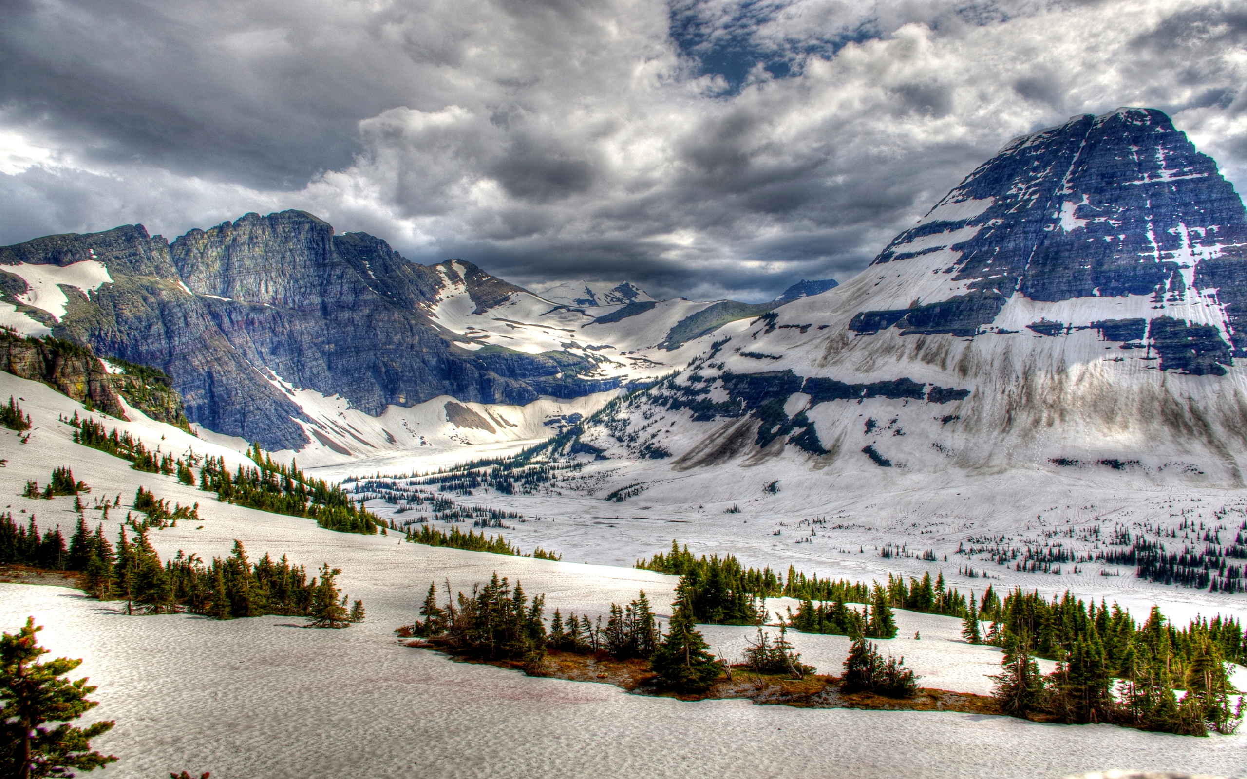 Download Cloud Snow Mountain Landscape Nature Winter HD Wallpaper