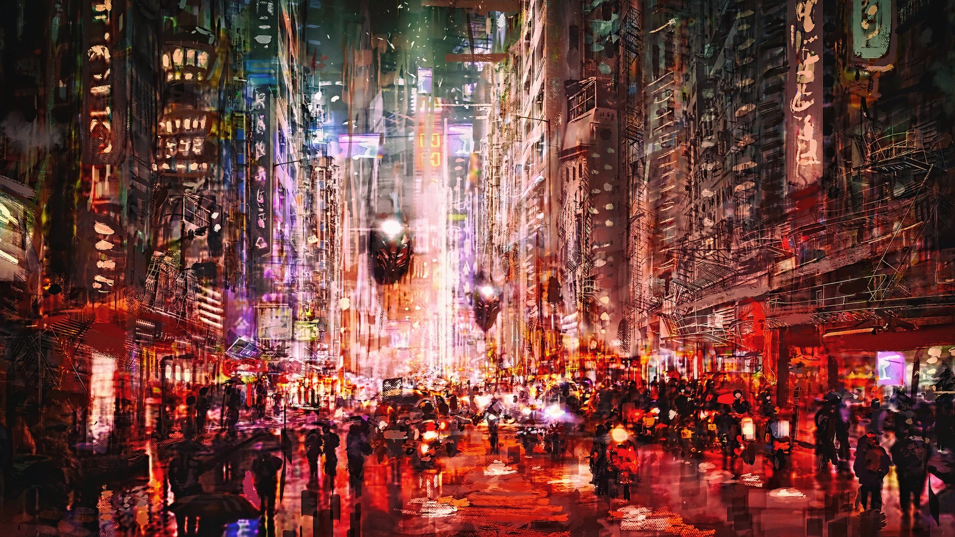 Cyberpunk City Night Sci-Fi 4K Wallpaper #4.1058