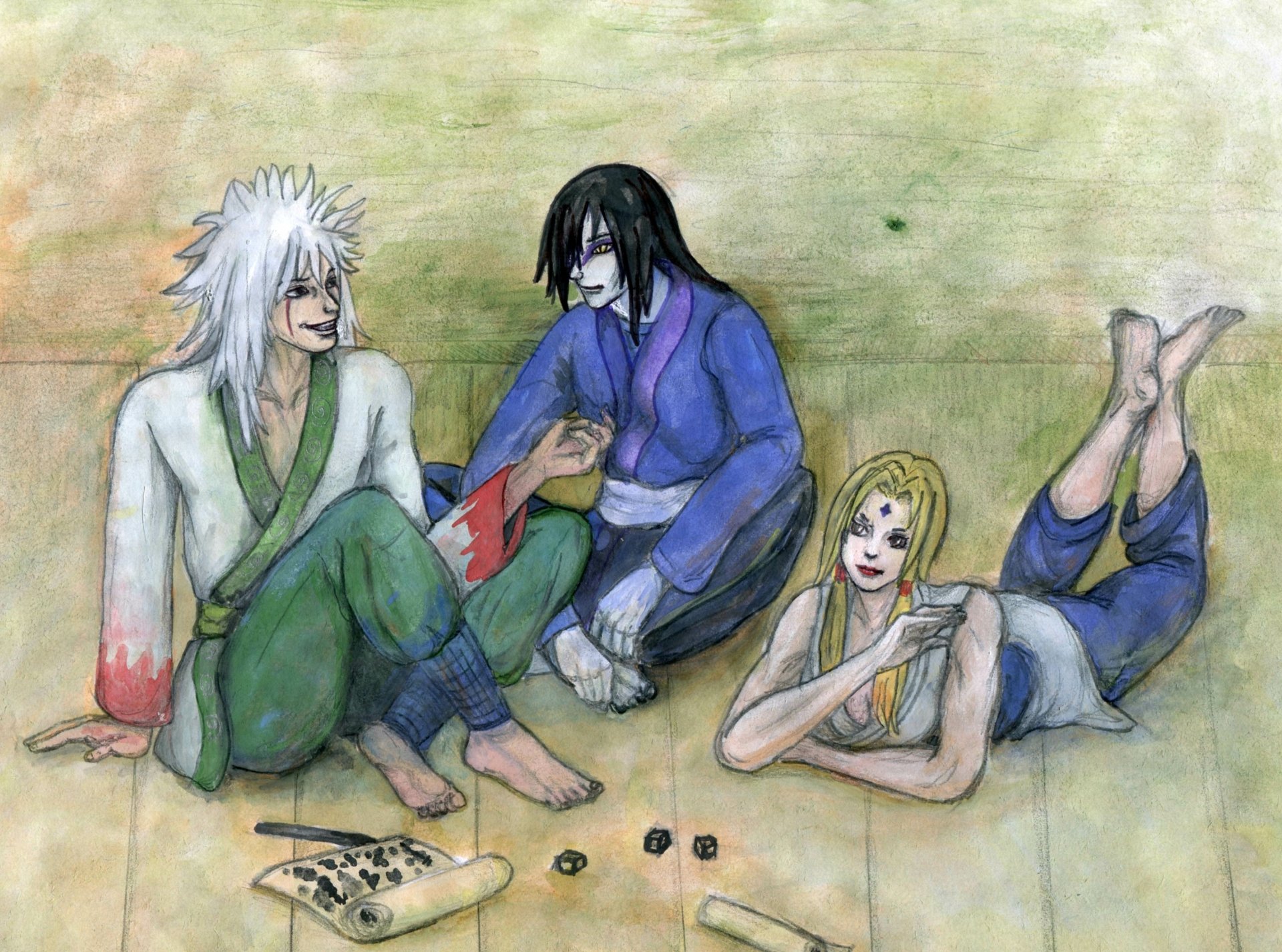 Download Jiraiya (Naruto) Tsunade (Naruto) Orochimaru (Naruto) Anime Naruto HD Wallpaper by Irga